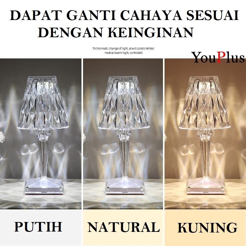 lampu hias meja lampu tidur kristal