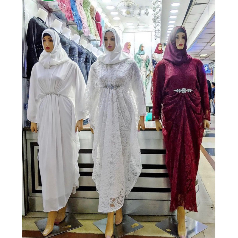 KAFTAN BROKAT LEBARAN | Kaftan Muslim Brukat Kornely lebaran | Mewah outfit lebaran outer brokat mix mutiara | Outer Dress Kaftan Pesta Kondangan Brokat Mewah