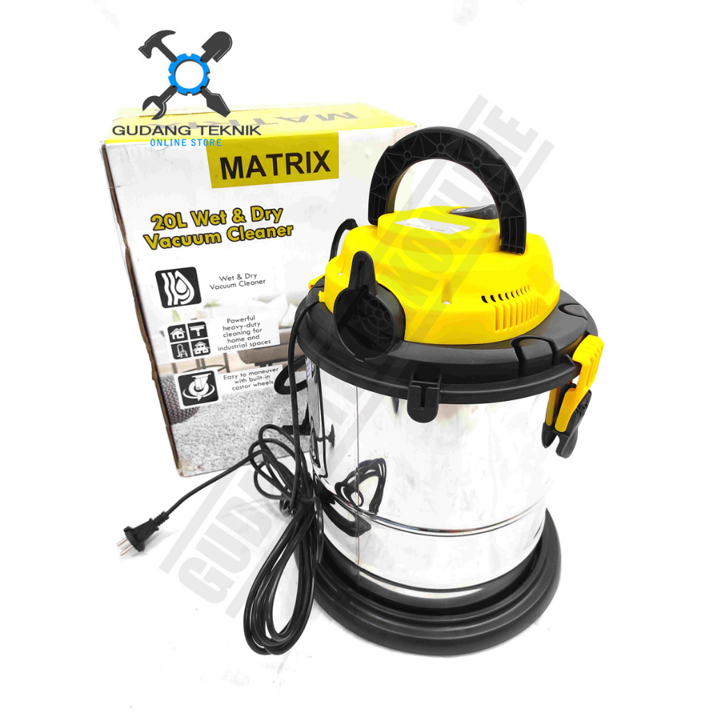 Vacuum Cleaner 20L Dry Wet MATRIX VC20 / Vacum Vakum Cleaner 20 Liter VC 20 - Penyedot Debu Kering Basah VC-20 MATRIX