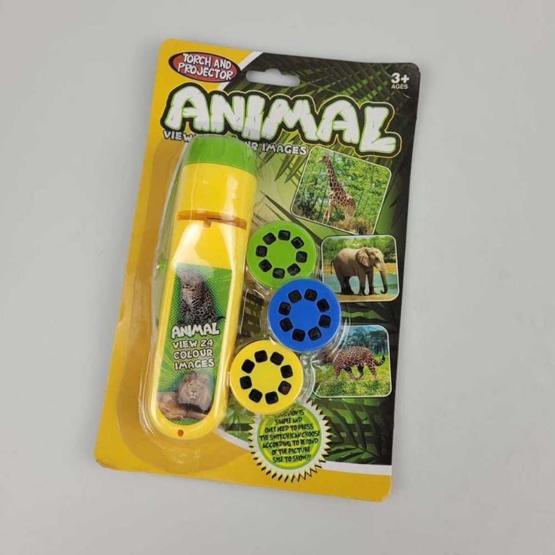 AMTOY Mainan Anak Projector Flashlight Animal with 3 Film - LTC726 Kado Hadiah Present