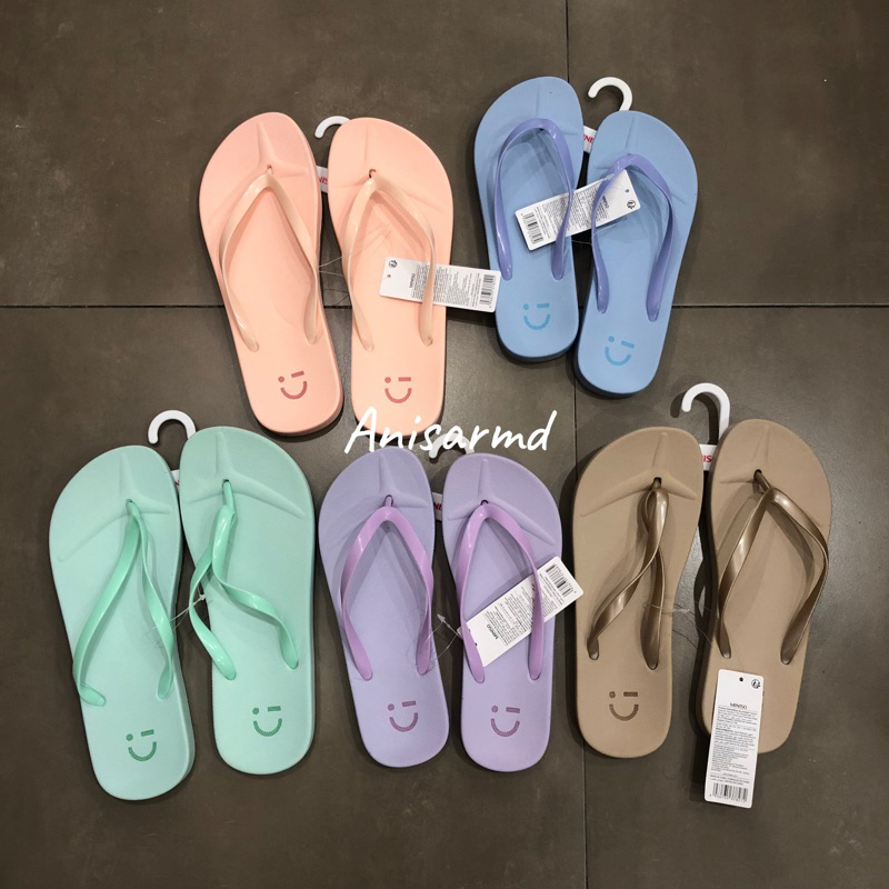 colorful summer women's flip flops / sandal jepit miniso / sandal cewek miniso / sandal miniso