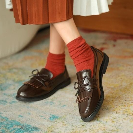 Sepatu Loafers Wanita Musim Gugur 2023 Series Style Korea 0681