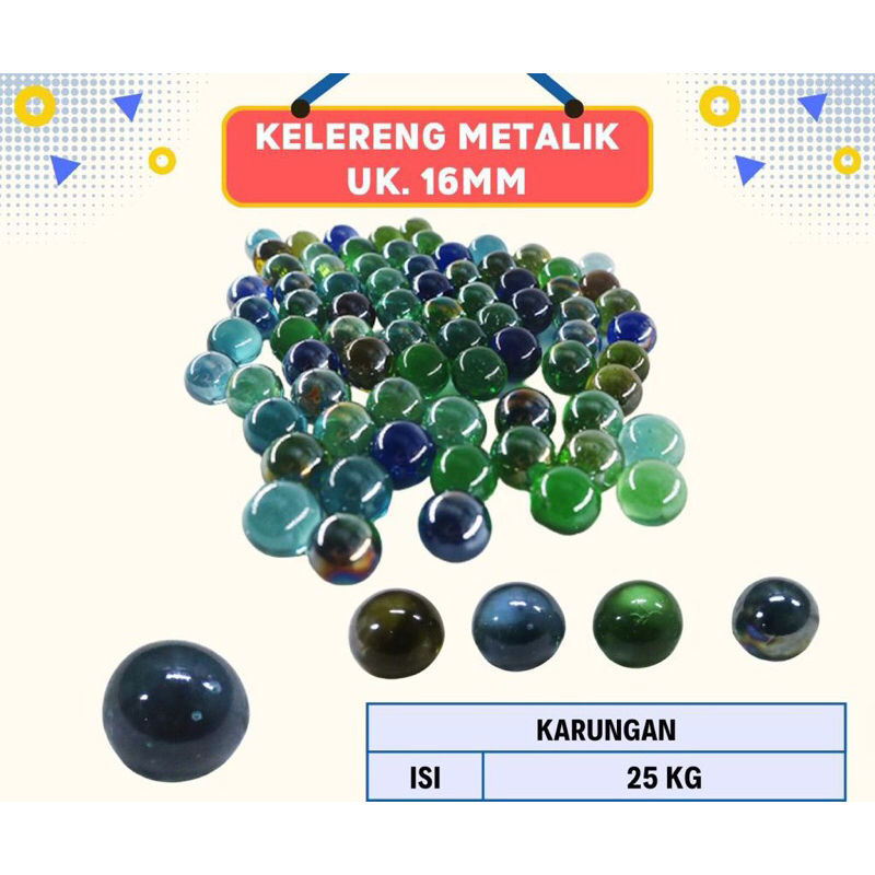 Kelereng Kecil 16 mm isi 100pcs