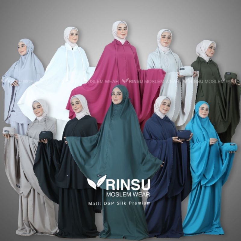 Mukena Dewasa Traveling 2 in1 Laser Cut DSP Silky premium