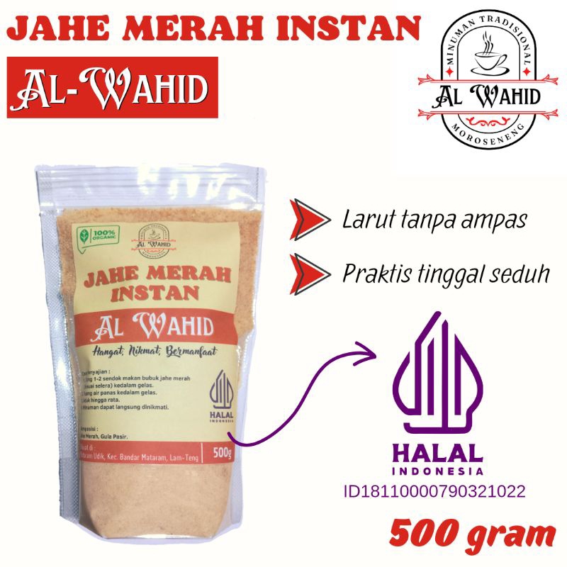 

Jahe Merah Instan Al-Wahid (500g)