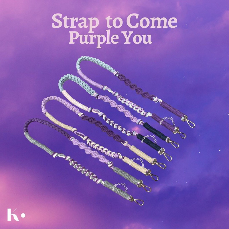 MACRAME STRAP BAG I PURPLE YOU BTS ARMY INSPIRED EDITION