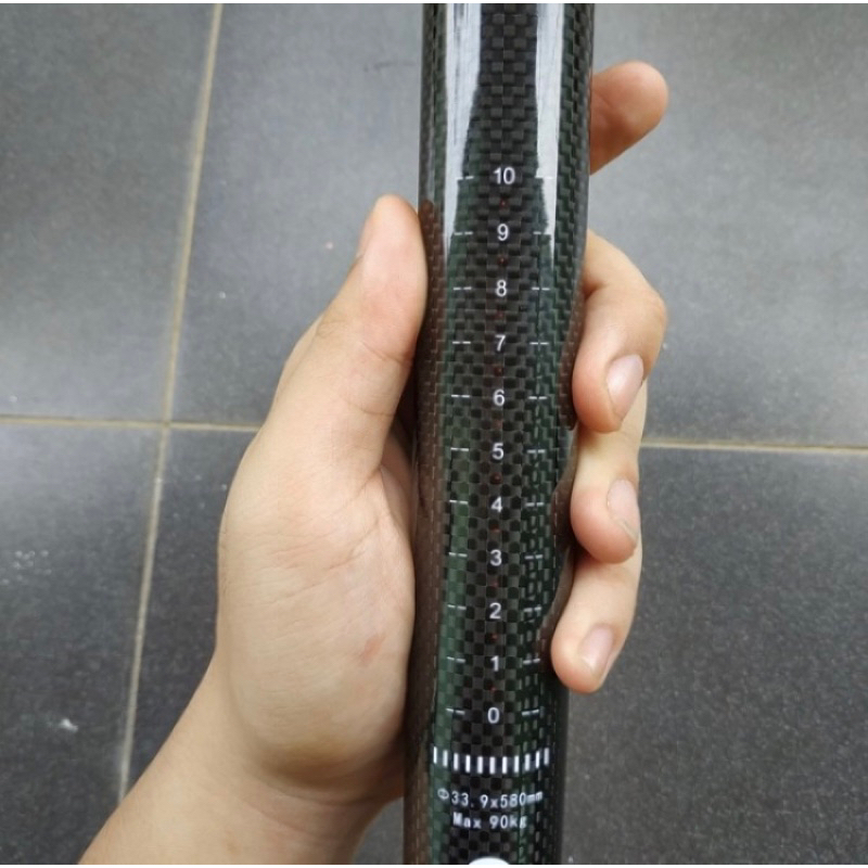 Seatpost Karbon LITEPRO 33,9 mm Sepeda lipat Pikes