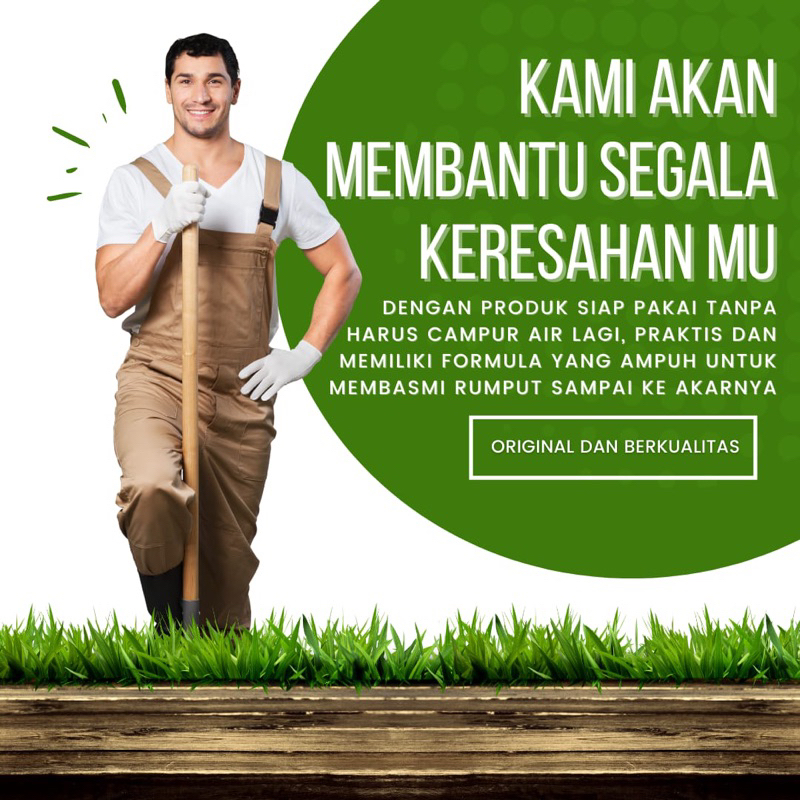 KEMASAN 3LITER JUMBO SIAP PAKAI BASMI SAMPAI AKAR AKARNYA RUMPUT LIAR/ALANG ALANG DAN GULMA