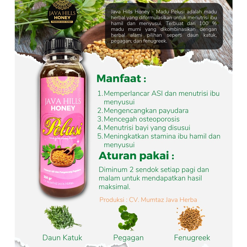 

Madu Pelusi ibu menyusui 330 gr - Madu murni + herbal | by Java Hills