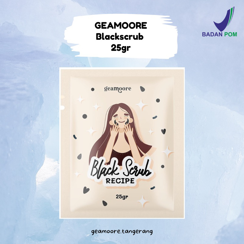 PROMO HABISIN STOK (BPOM) GEAMOORE BLACKSCRUB RECIPE / BLACKSCRUB LULUR BEDDA LOTONG ISI 25GR