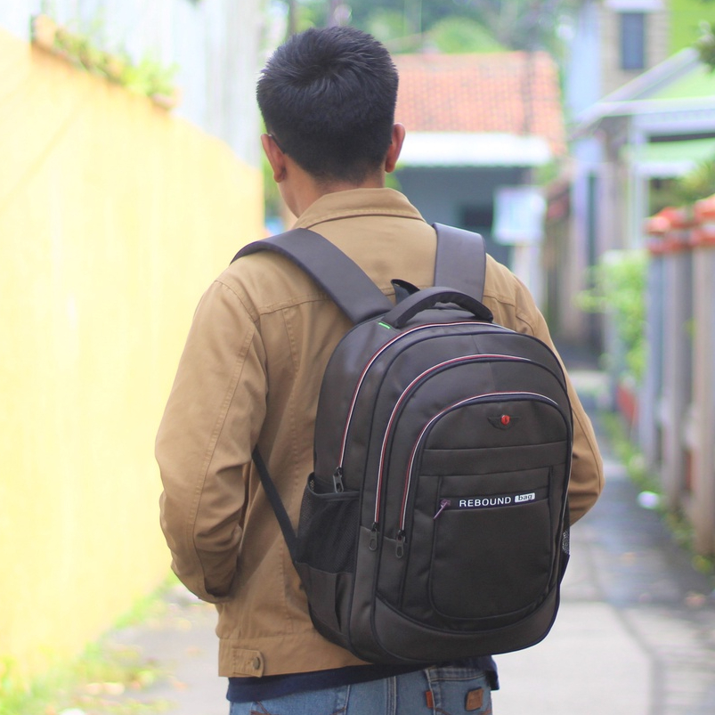 Ransel Rebound Sport Coklat Tas Gendong Cowok Dewasa SMP SMA Kuat Bagus Berkualitas