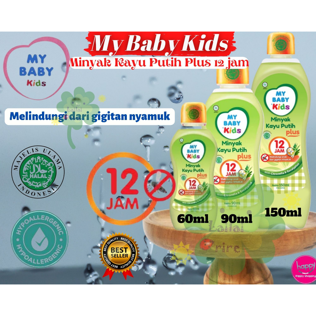 [Lailaiorire] My Baby Kids Minyak Kayu Putih Plus 60ml 60 ml / 90ml 90 ml / 150ml 150 ml