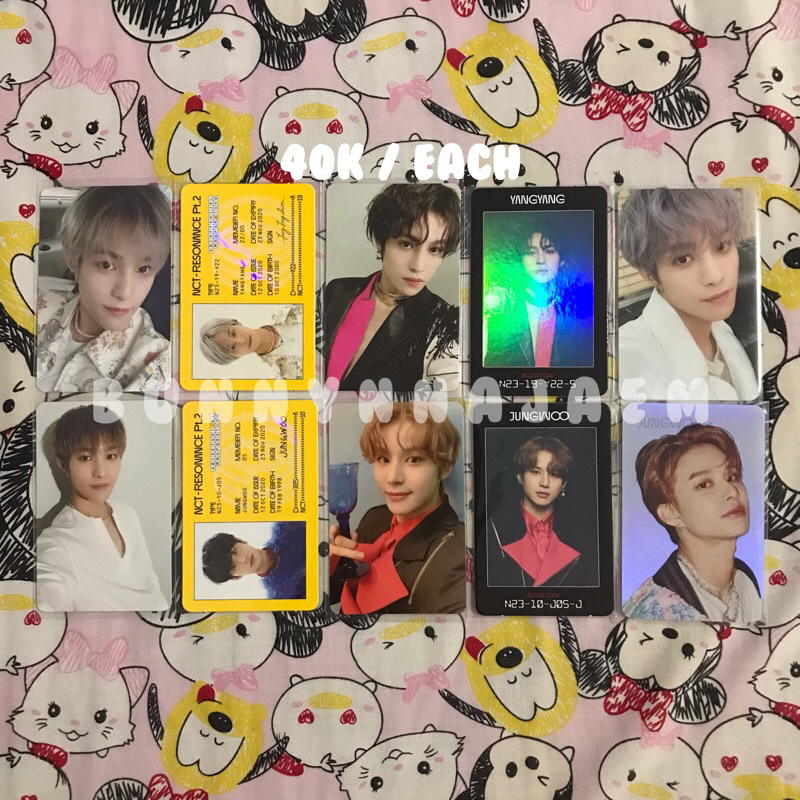 wts pc photocard wayv nct 127 yangyang jungwoo departure idc id card arrival ac access card future totms holo resonance