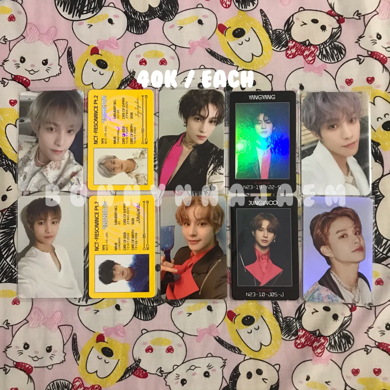 wts pc photocard wayv nct 127 yangyang jungwoo departure idc id card arrival ac access card future t