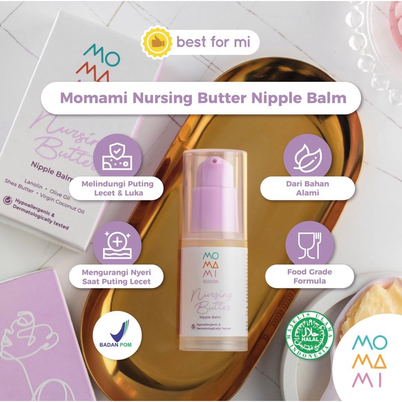 Momami mom nursing butter nipple balm 15ml- krim atau lotion puting ibu menyusui | nipple cream krim puting susu ibu menyusui