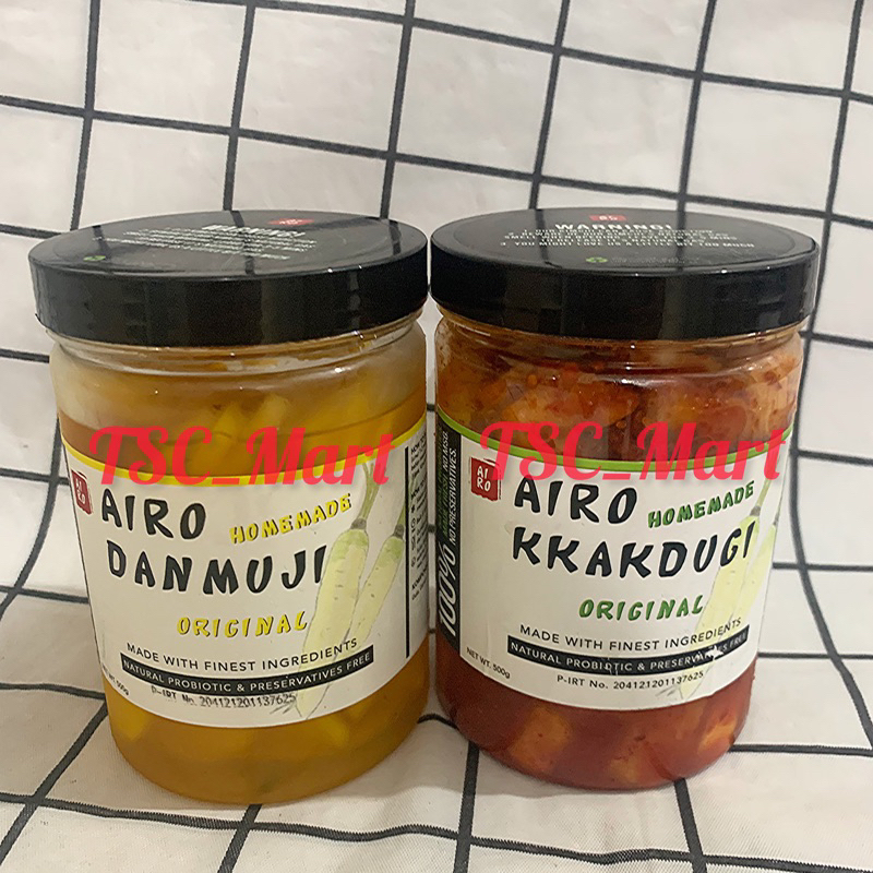 

AIRO Danmuji Original 500gr / AIRO Kimchi Original 500gr / AIRO / PICKLED / YELLOW / RADISH / KIMCHI / HOMEMADE / ORIGINAL / Danmuji / Korean / home made / acar / Lobak