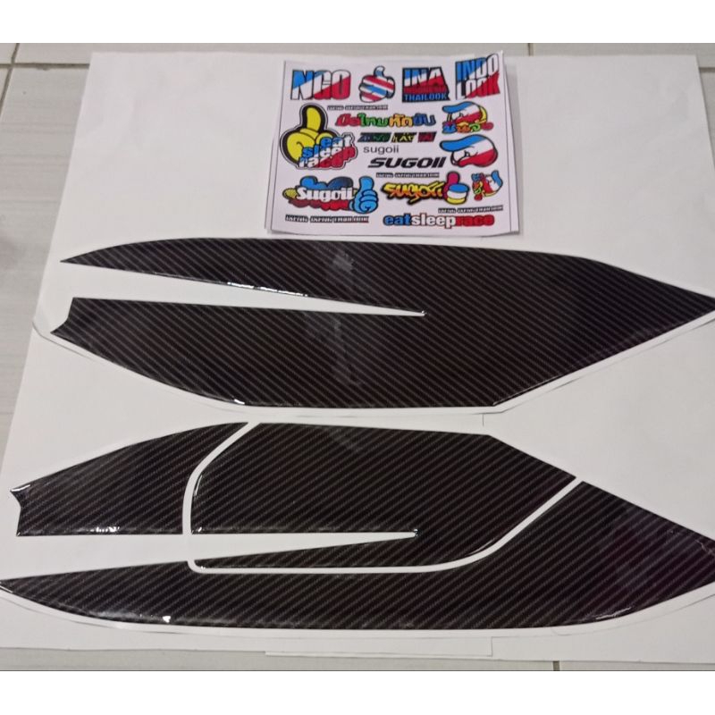 Sidepad PCX160 Timbul Motif Carbon