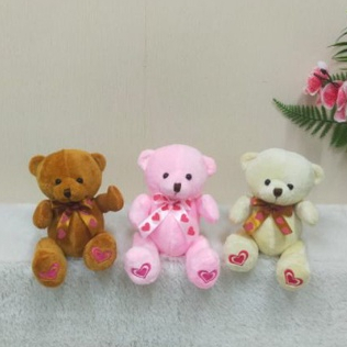 Boneka Teddy Bear Joint Tapak Hati Size 7&quot;/20cm/boneka beruang/boneka teddy/boneka lempar wedding/boneka souvenir/