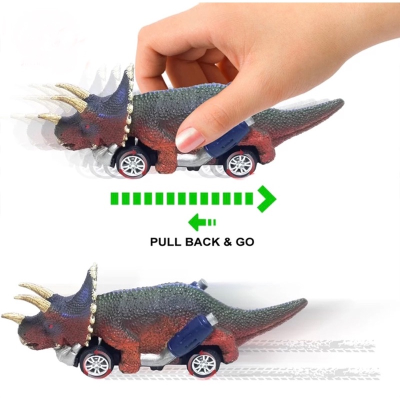 MAINAN MOBIL PULL BACK DINOSAURUS REALISTIS DINOSAUR WORLD