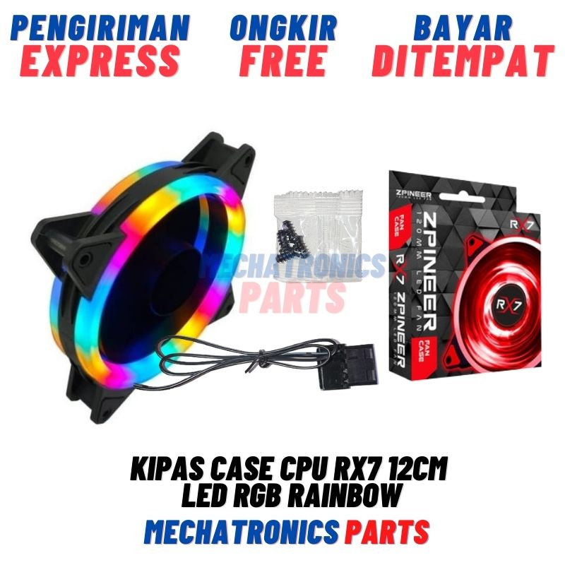 Kipas Case CPU RX7 12cm LED Fan Casing Chasing