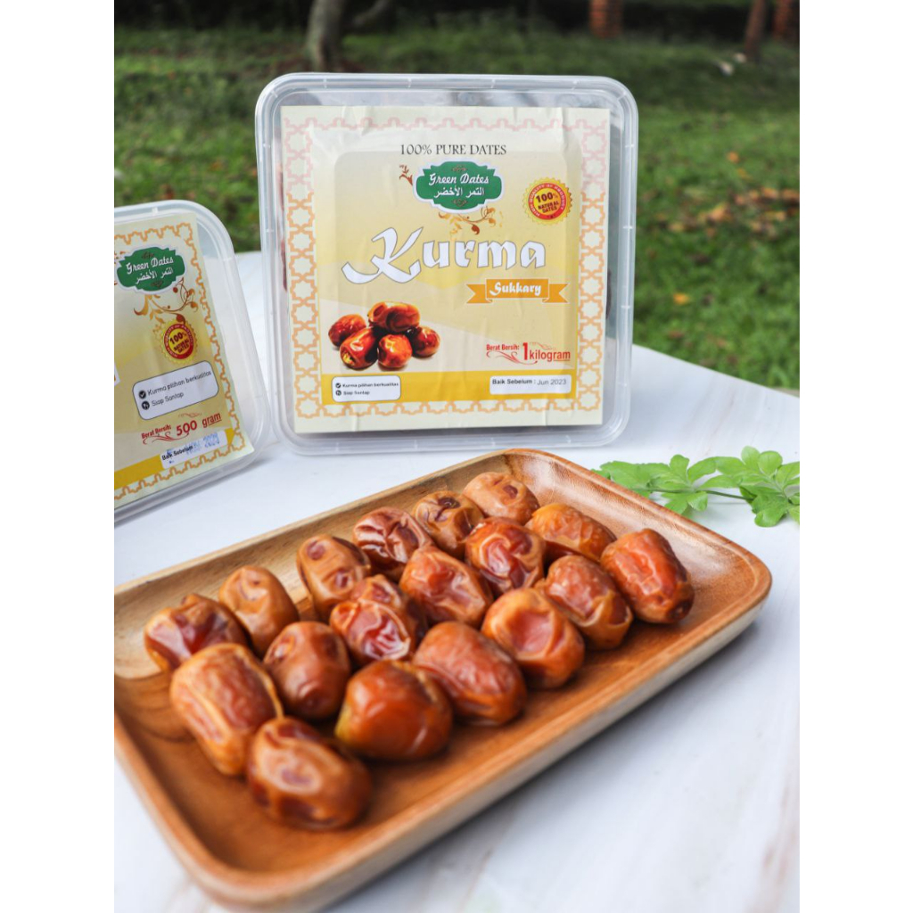 

KURMA SUKARI ASLI SEGAR BASAH LEMBUT MANIS JUMBO 1KG PREMIUM QUALITY IMPORT