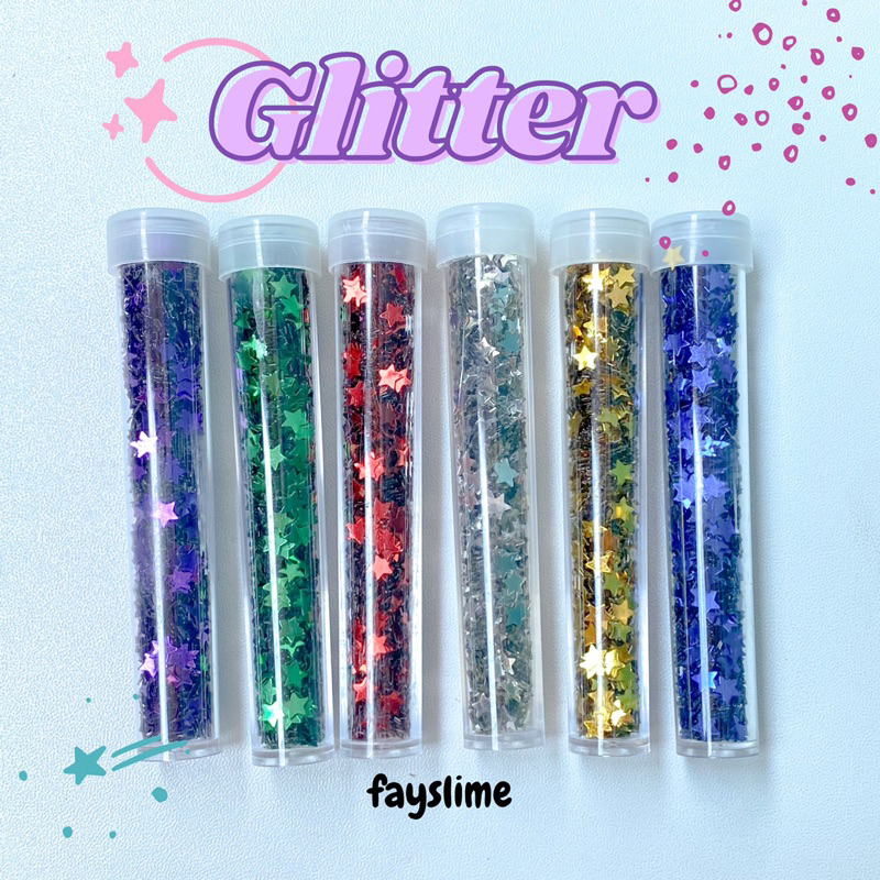 Glitter botol panjang | glitter sequin bintang
