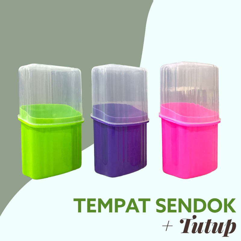 Tempat Sendok dan Garpu Dengan Tutup NP / Tempat Sendok Tertutup /  Wadah Sendok Garpu Murah