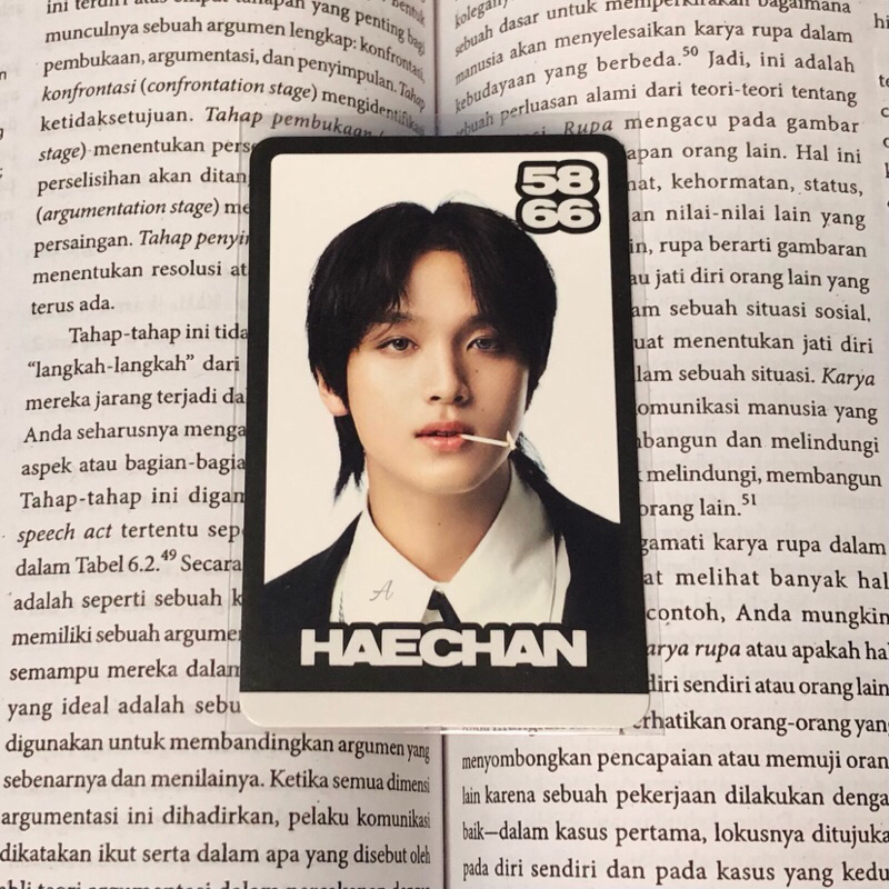 booked - Photocard Haechan Korek TC Konsep Glimo B Ver Official PC No Pair