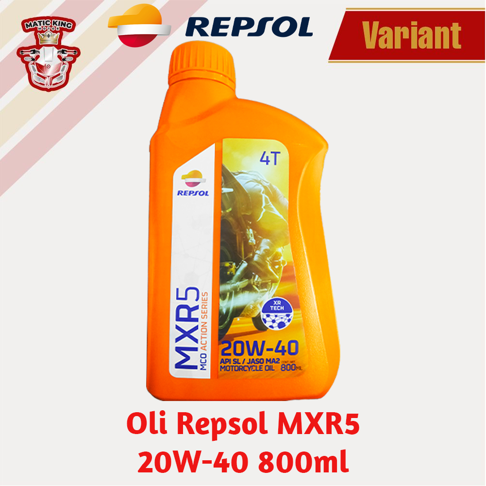 Repsol Oli Mesin MXR5 20W-40 API SL/JASO MA2 800ml