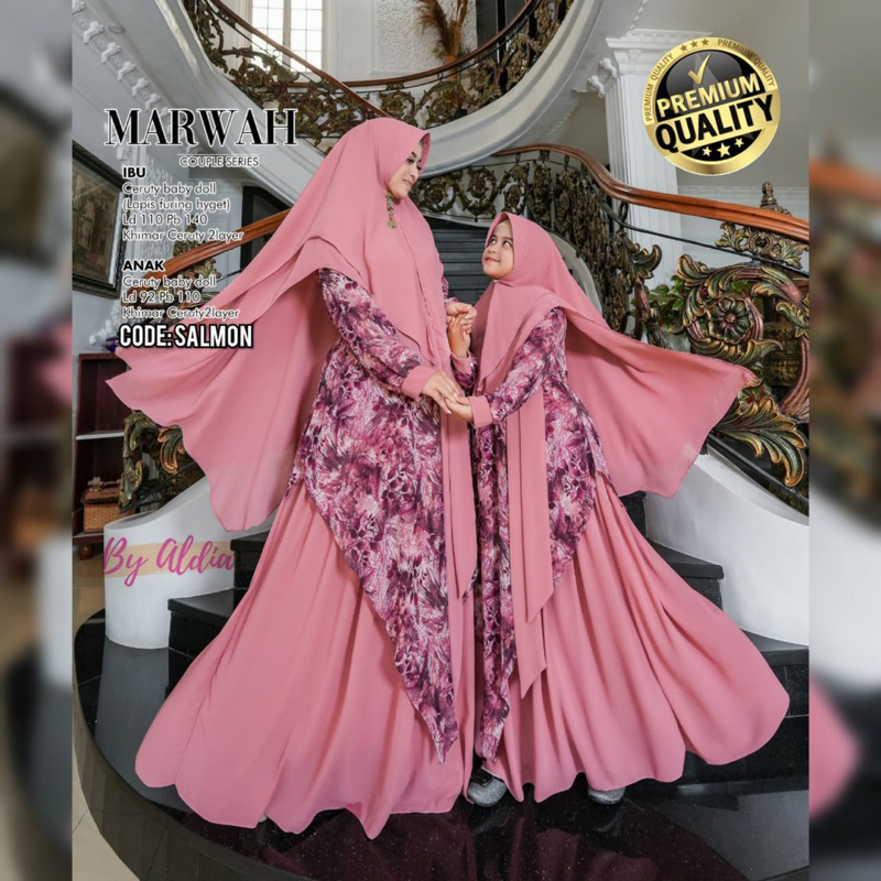 •NEW• GAMIS COUPLE IBU ANAK SYARI MUSLIMAH CERUTY ORI | MARWAH