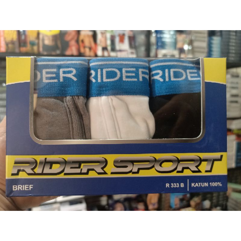 3 PCS CELANA DALAM RIDER | RIDER SPORT R 333 B | CELANA DALAM PRIA