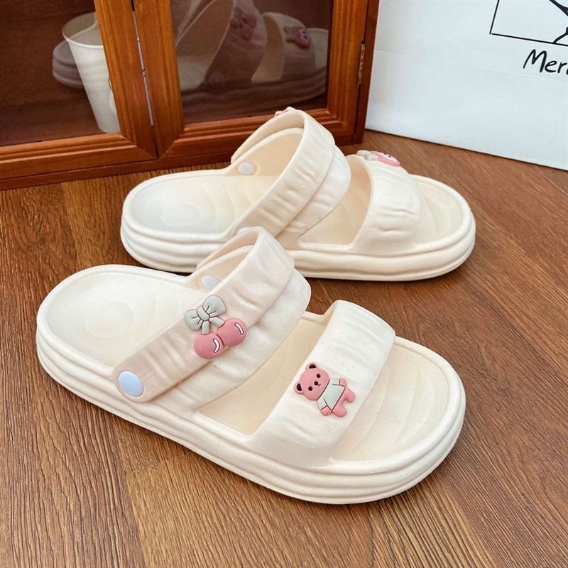 Sandal Jisso Cherry Casual Tali Slip On Wanita Import High Quality RF