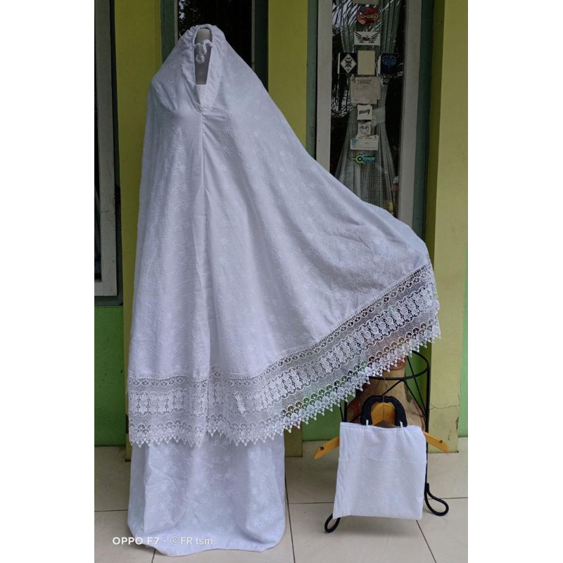 Mukena Dewasa Katun Paris Putih