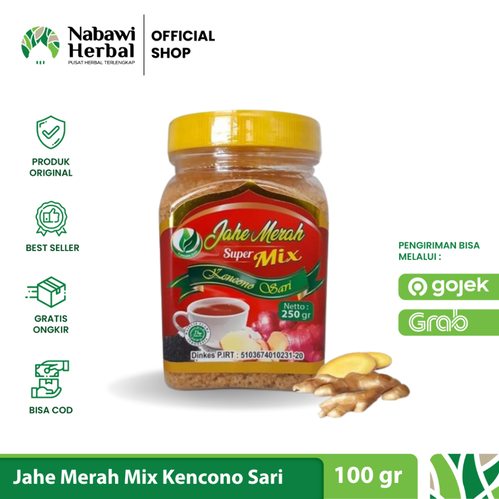

KENCONO SARI - Jahe Merah Super Mix Toples 250gr