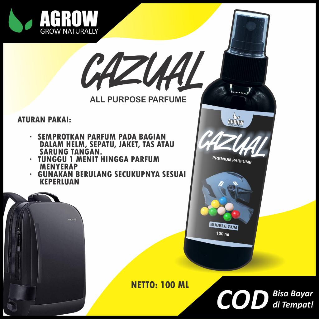 CAZUAL Parfum Aroma Bubble Gum Helm Sepatu Penghilang Bau Anti Bakteri Pengharum Tas Pewangi Jaket By Agrow