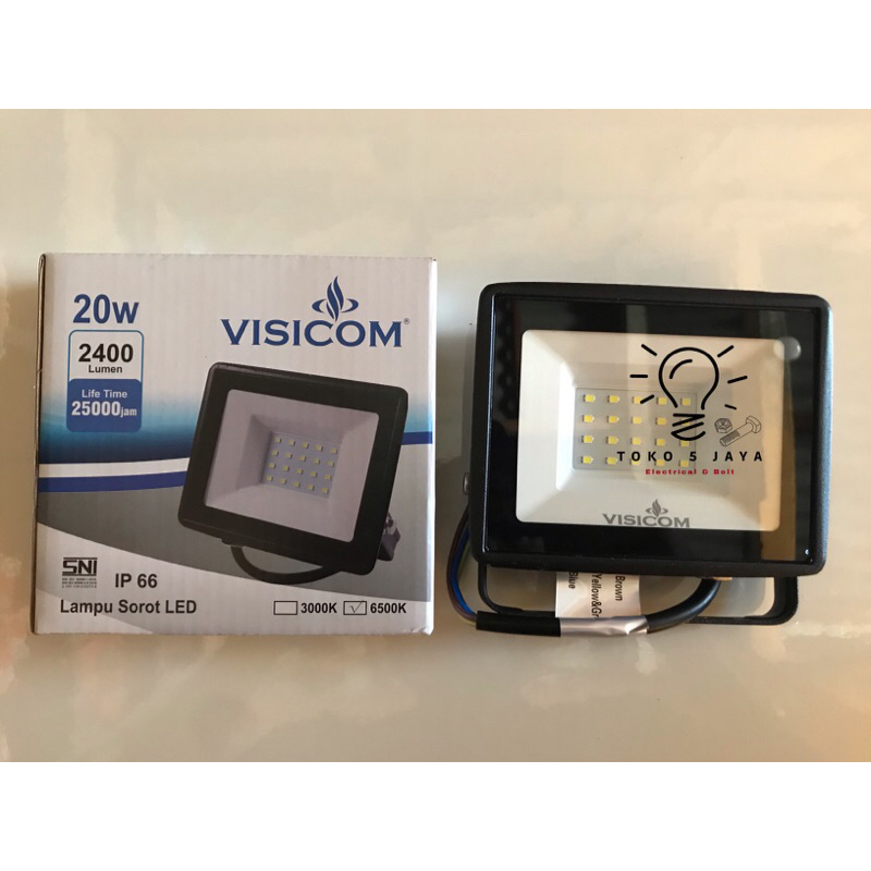 lampu sorot led 20 watt visicom / visicom 20 watt / lampu sorot visicom