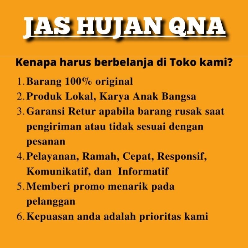 JAS HUJAN PONCO LENGAN KELELAWAR TERBAIK By QNA Product Original