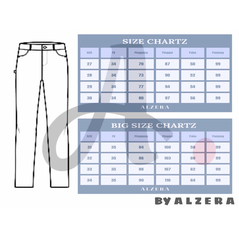 Highwaist Ripped Jeans Kulot Loose Snowblue Blank 27-34 by Alzera