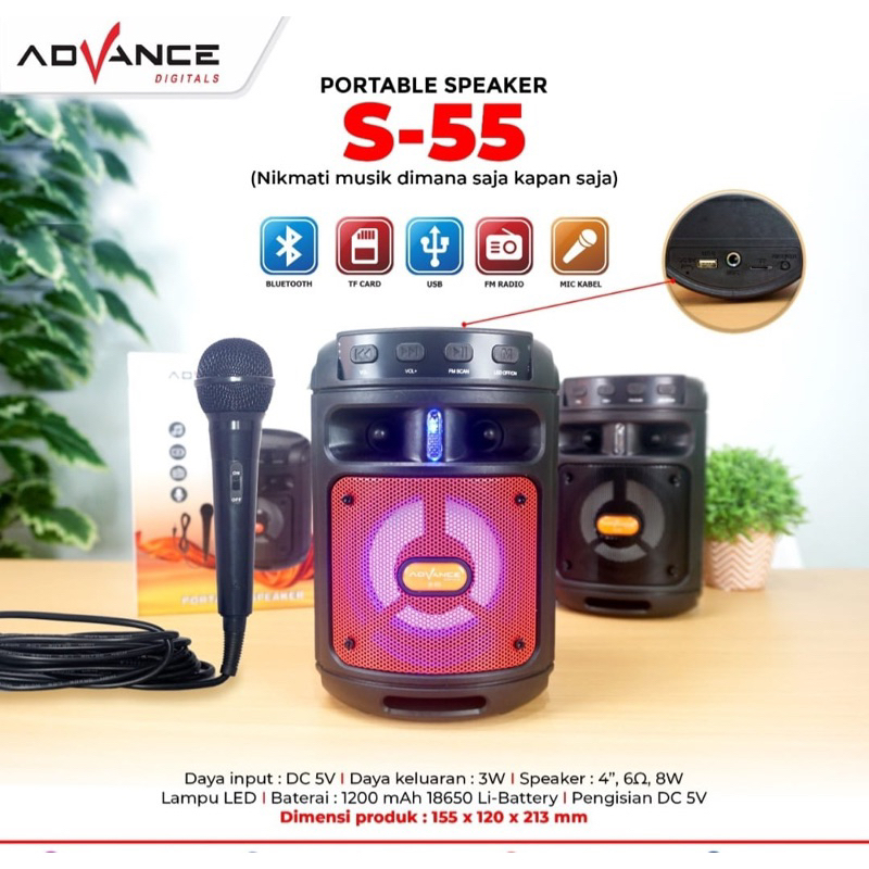 Speaker Portable / Speaker Portabel Advance S-55