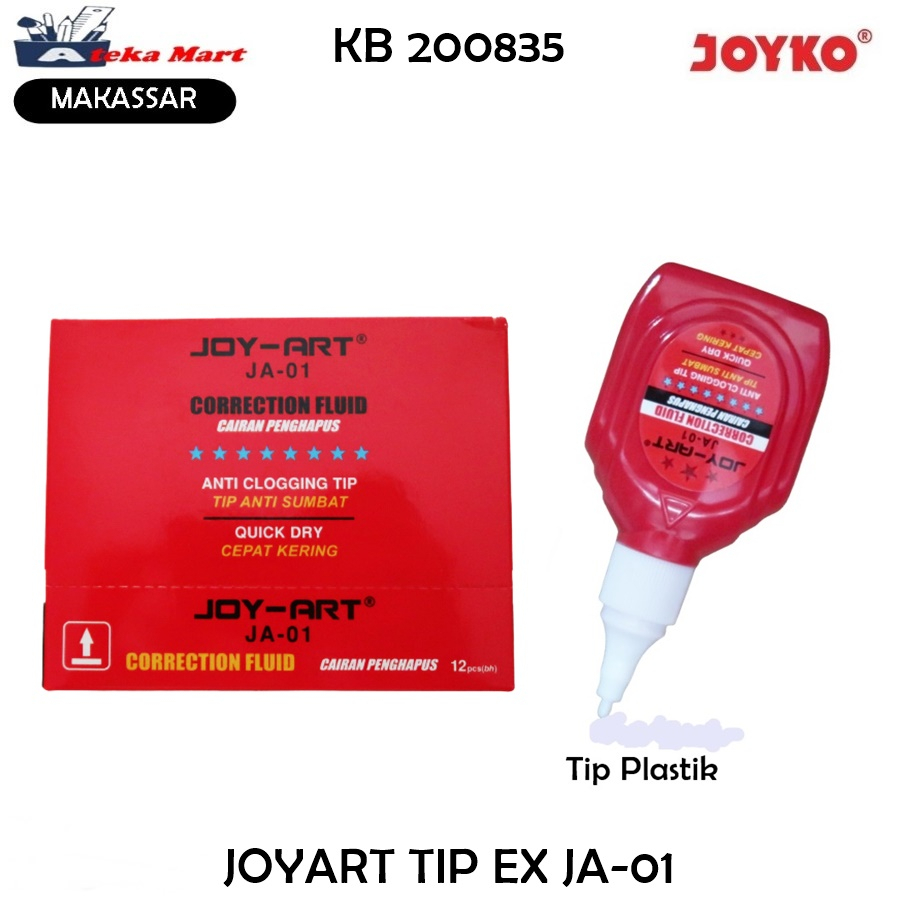 

[BOX/12PCS] JOYART TIP EX JA-01 CAIRAN KOREKSI PENGHAPUS PEN CAIR