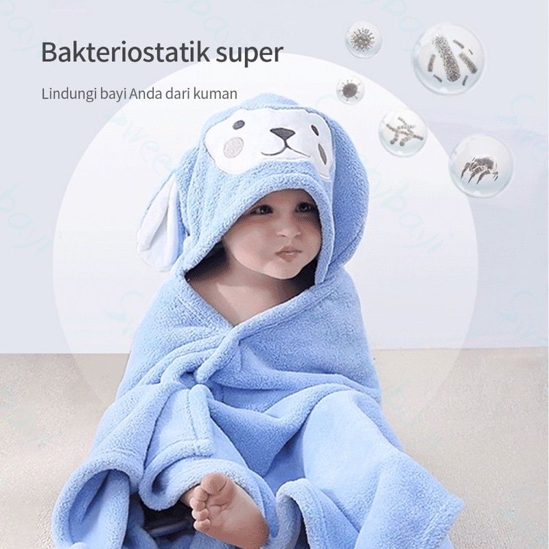 HANDUK BAYI ANAK / HANDUK BAJU MANDI ANAK BAYI LEMBUT NYERAP KAIN BULU KARANG SERBAGUNA, JUBAH MANDI, KANTONG TIDUR, SELIMUT