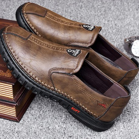 Sepatu Pria Import Casual slip on formal lentur kulit kerja kantor santai pesta fashion Pria sneaker