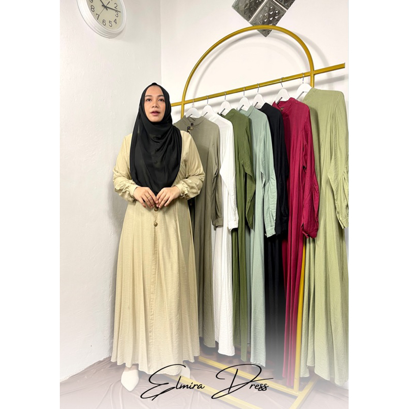 | Terbaru | Dress Muslim Canilla - Elmira dress - gamis harian