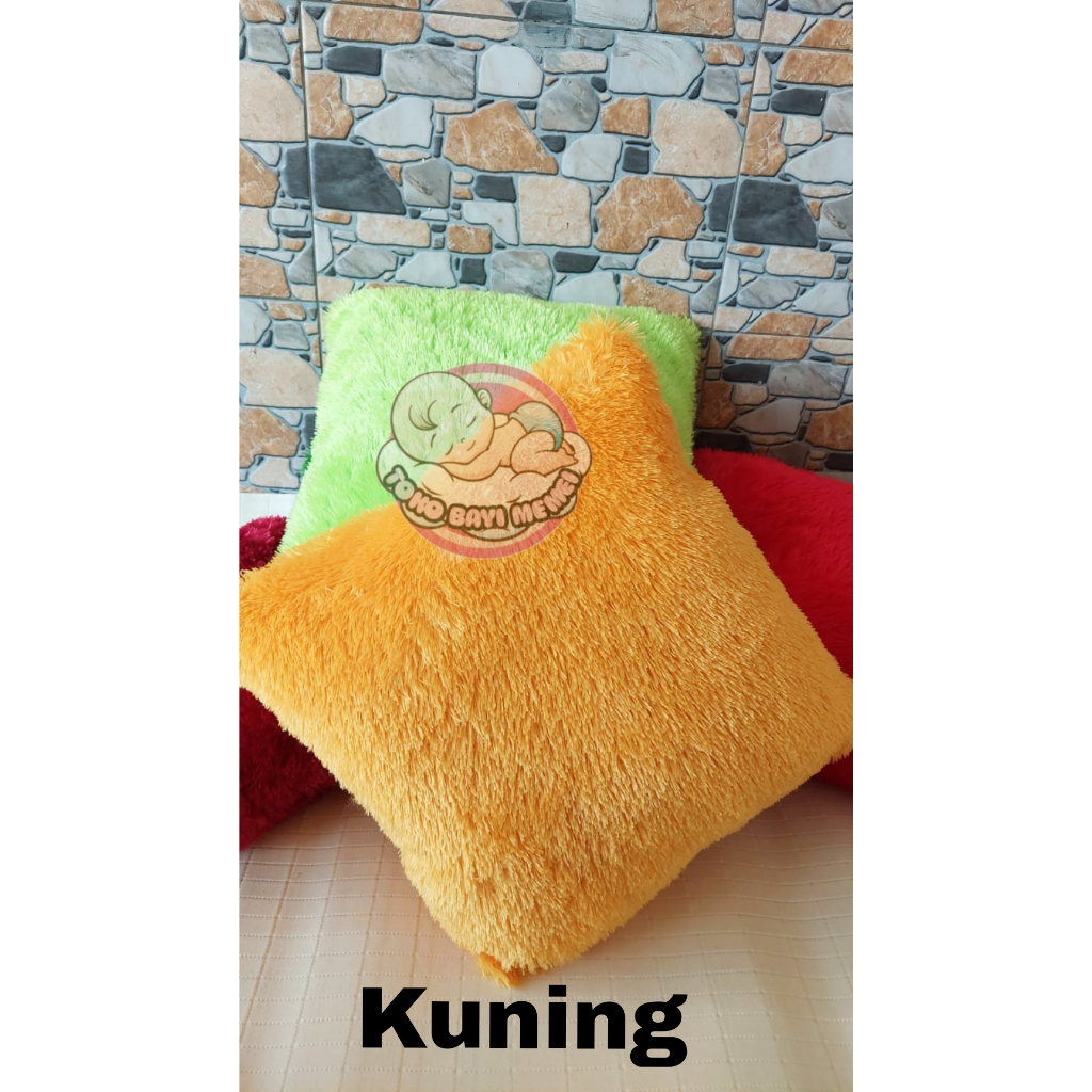 Bantal sofa ukuran 40x40 cm BISA DICUCI ULANG bulu rasfur PREMIUM halus lembut