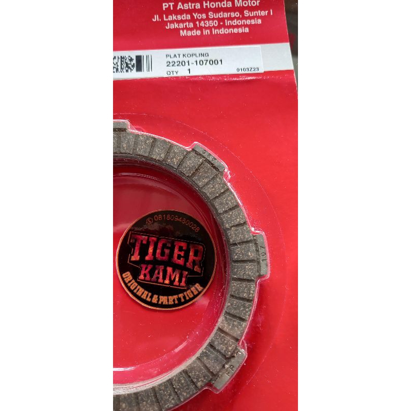 Kampas plat kopling original tiger lawas lama revo PLAT KOPLING 22201-107001