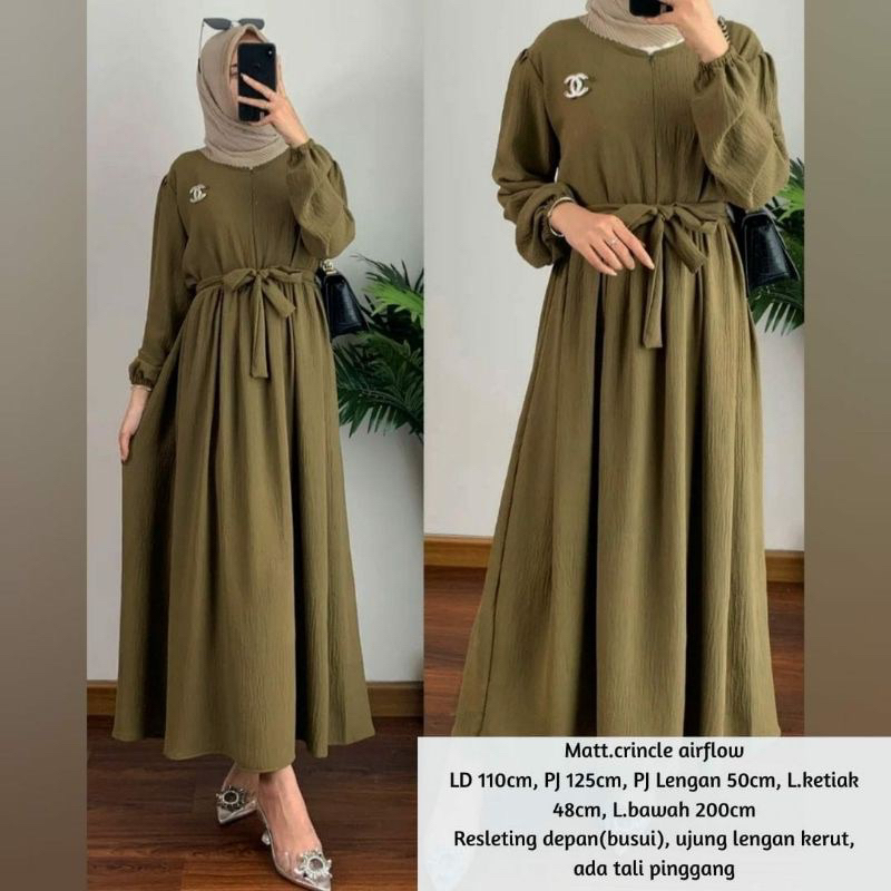 BAVINA MIDI DRESS CRINGKEL AIRFLOW