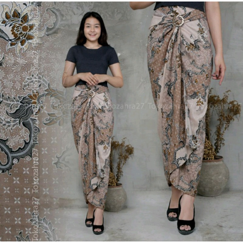 (50 Motif) Rok Lilit Batik Bawahan Kebaya Modern Rok Serut Batik Free Ring Kain Batik Floral Batik Couple Pasangan