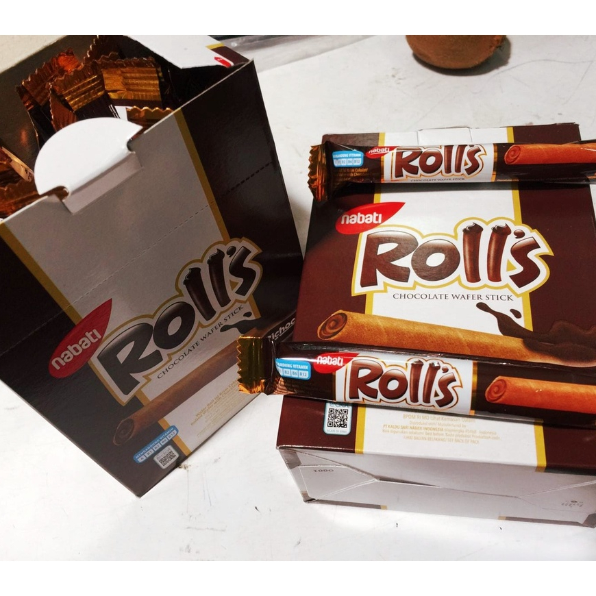 nabati Richoco ROLL'S - Wafer Stik Cokelat