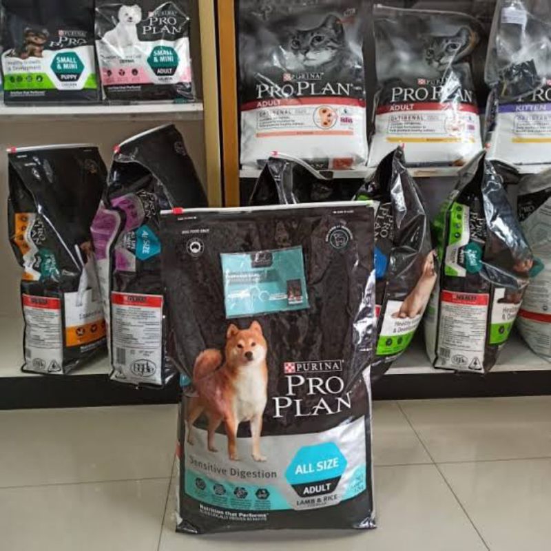 (Gojek) PRO PLAN Dog Adult Sensitive Digestion All Size Lamb 12Kg - Makanan Anjing Dewasa