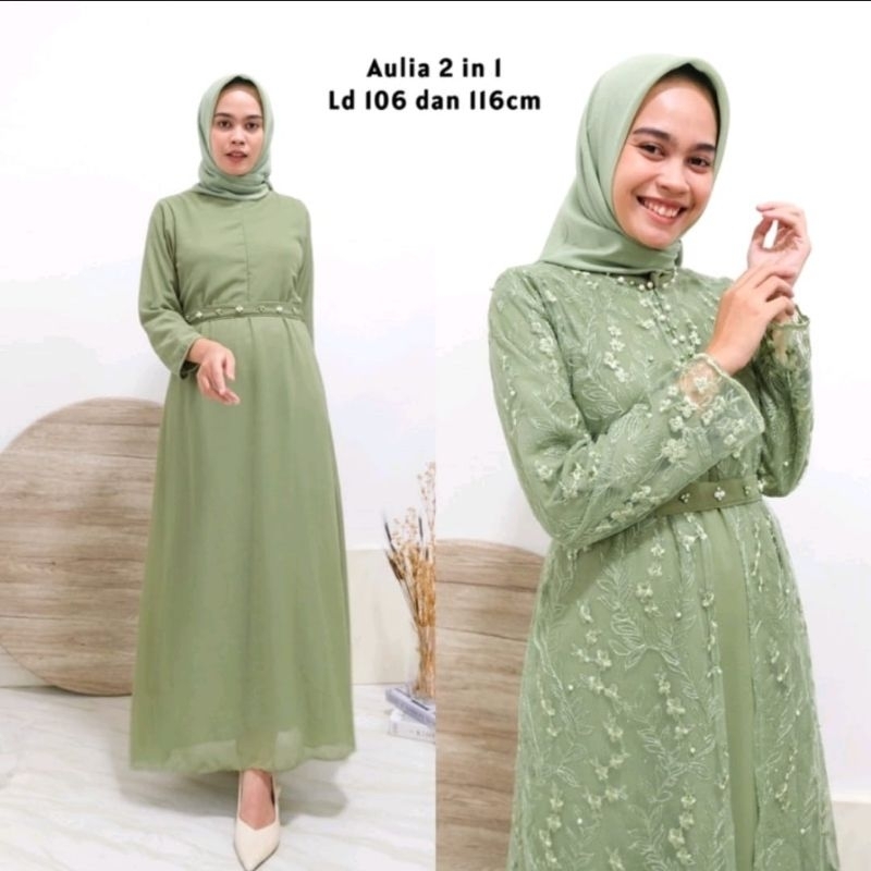 Sartika Dress Aulia 2 in 1 Brokat Premium Dress Brokat Kondangan Dress Tile Kondangan Wedding Dress Gamis Brukat Jumbo xxl Ld 120cm Gamis Brokat Jumbo Gamis 2 look in 1 Gamis Lebaran Gamis Remaja Muslimah Seragaman Pernikahan Outfit Bridesmaid